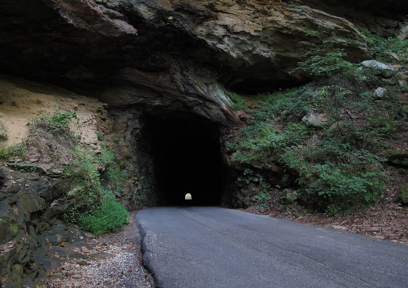 The Nada Tunnel entrance, blasted through solid sandstone for a logging railroad