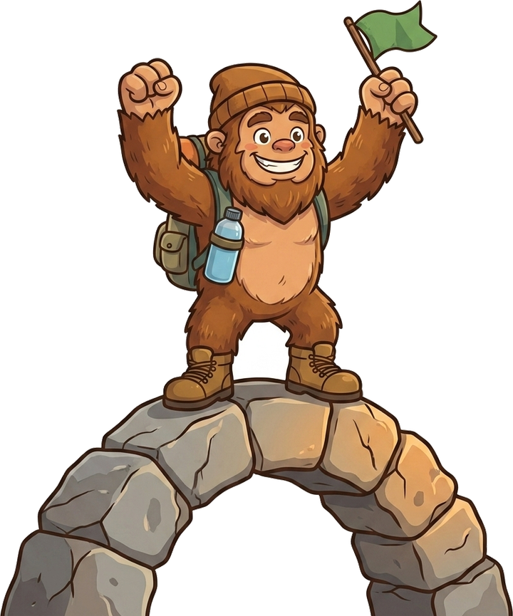 The Gorge Sasquatch conquering the arch